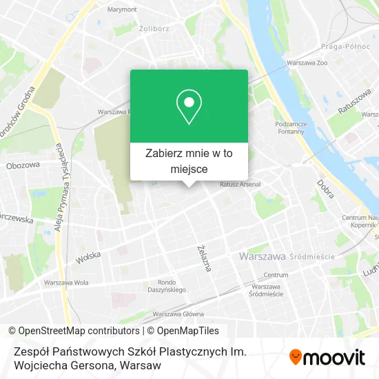 Mapa Zespół Państwowych Szkół Plastycznych Im. Wojciecha Gersona