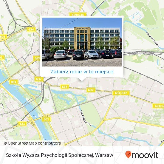 Mapa Szkoła Wyższa Psychologii Społecznej