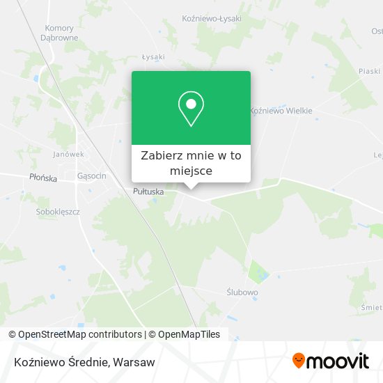 Mapa Koźniewo Średnie