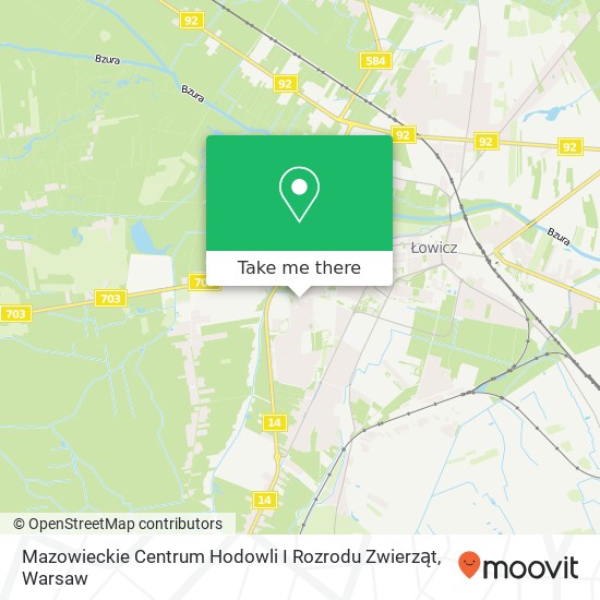 Mapa Mazowieckie Centrum Hodowli I Rozrodu Zwierząt