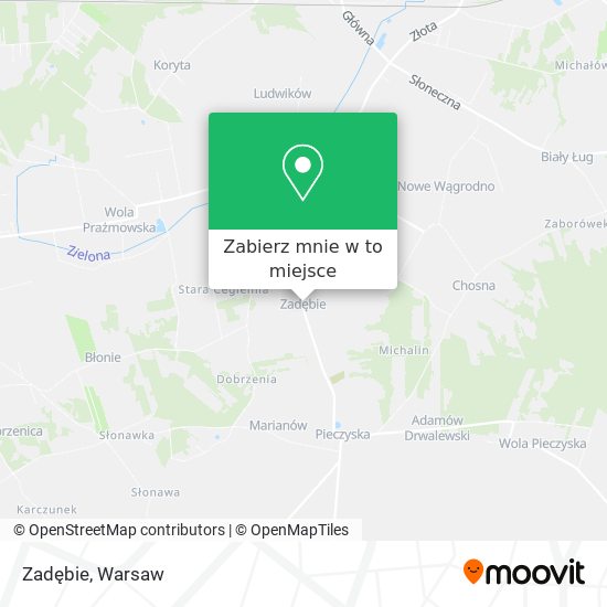 Mapa Zadębie