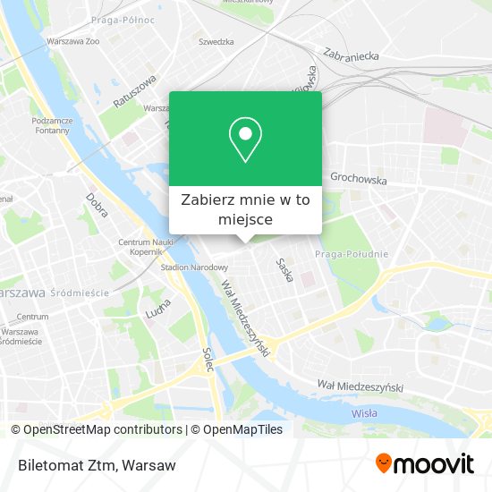 Mapa Biletomat Ztm