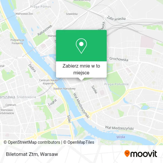 Mapa Biletomat Ztm