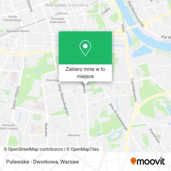 Mapa Puławska - Dworkowa