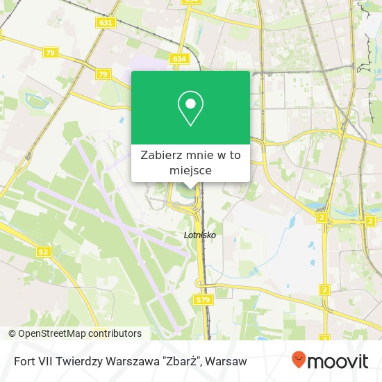 Mapa Fort VII Twierdzy Warszawa "Zbarż"