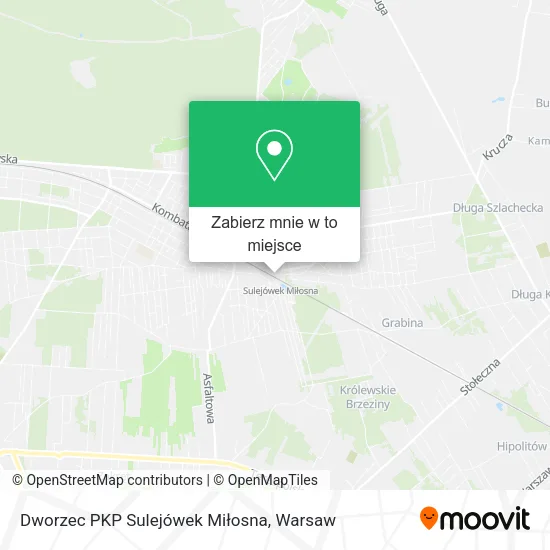 Mapa Dworzec PKP Sulejówek Miłosna
