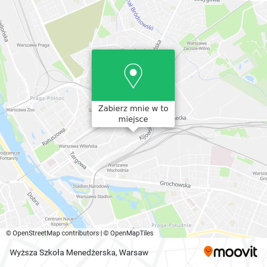 Mapa Wyższa Szkoła Menedżerska