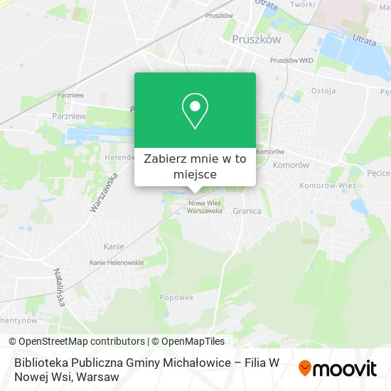 Mapa Biblioteka Publiczna Gminy Michałowice – Filia W Nowej Wsi