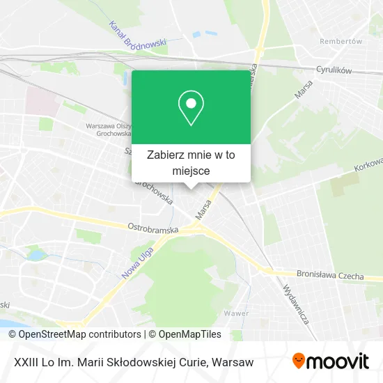 Mapa XXIII Lo Im. Marii Skłodowskiej Curie