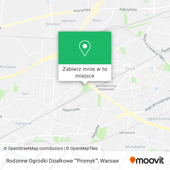 Mapa Rodzinne Ogródki Działkowe ""Promyk""