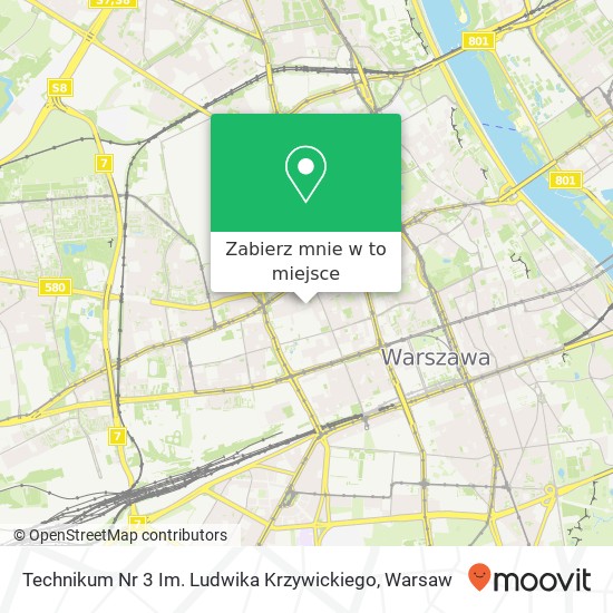 Mapa Technikum Nr 3 Im. Ludwika Krzywickiego