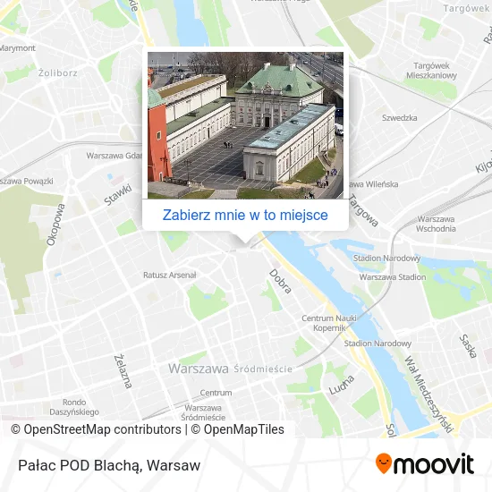 Mapa Pałac POD Blachą