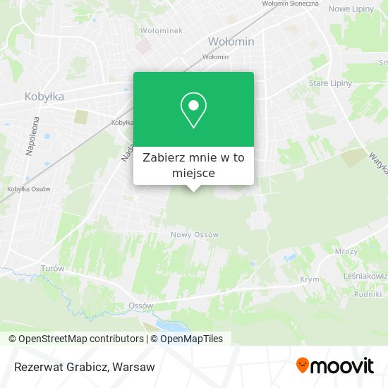 Mapa Rezerwat Grabicz