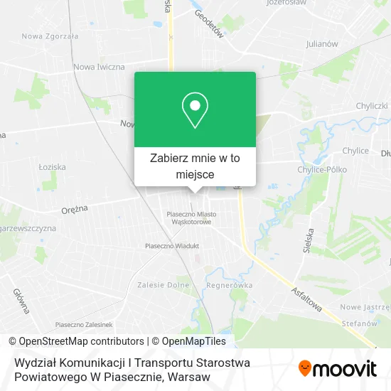 Mapa Wydział Komunikacji I Transportu Starostwa Powiatowego W Piasecznie