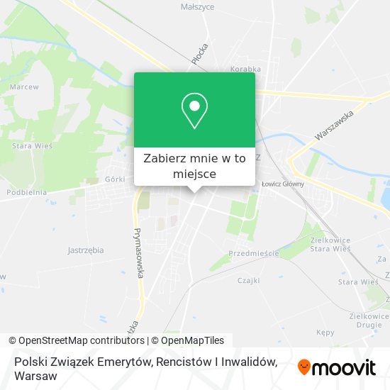 Mapa Polski Związek Emerytów, Rencistów I Inwalidów