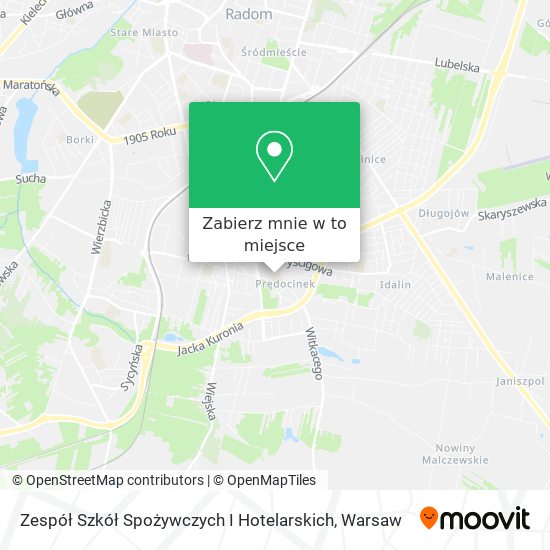 Mapa Zespół Szkół Spożywczych I Hotelarskich