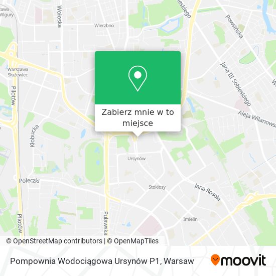 Mapa Pompownia Wodociągowa Ursynów P1