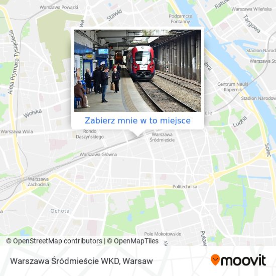 Mapa Warszawa Śródmieście WKD