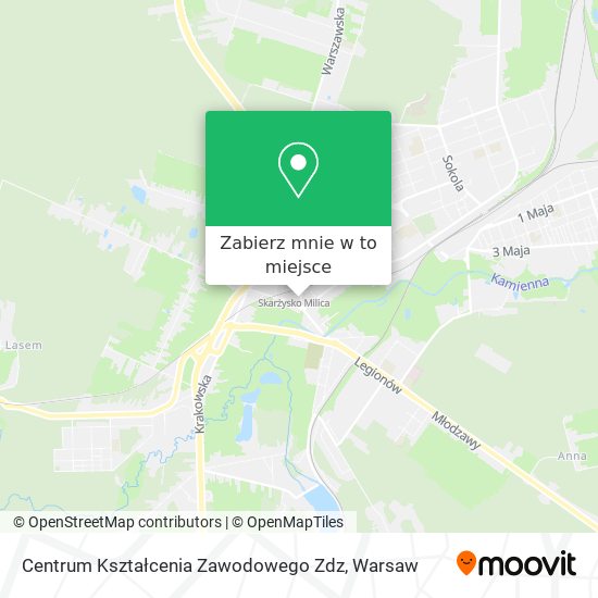 Mapa Centrum Kształcenia Zawodowego Zdz