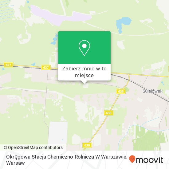 Mapa Okręgowa Stacja Chemiczno-Rolnicza W Warszawie