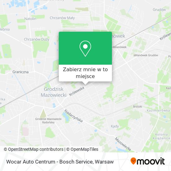 Mapa Wocar Auto Centrum - Bosch Service