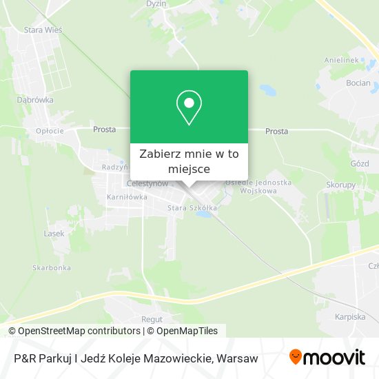 Mapa P&R Parkuj I Jedź Koleje Mazowieckie