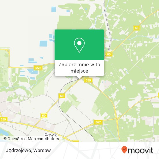 Mapa Jędrzejewo