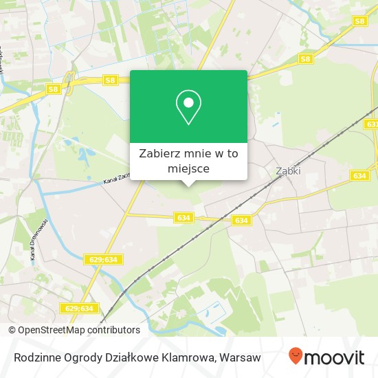 Mapa Rodzinne Ogrody Działkowe Klamrowa