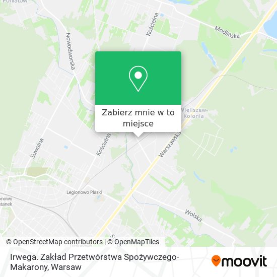 Mapa Irwega. Zakład Przetwórstwa Spożywczego-Makarony