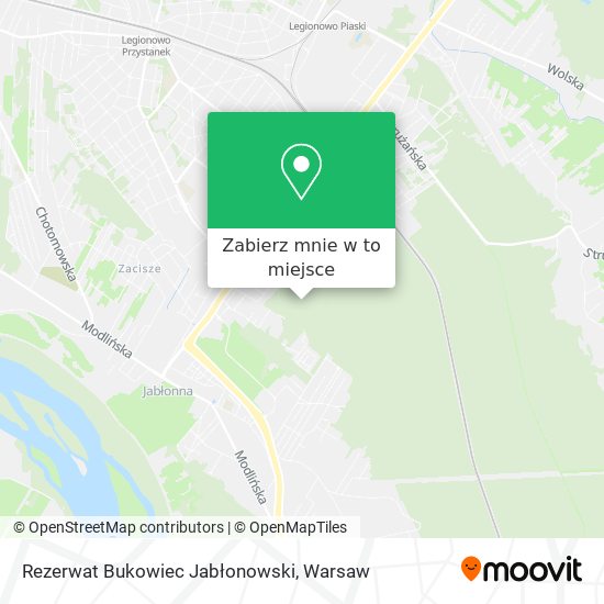 Mapa Rezerwat Bukowiec Jabłonowski