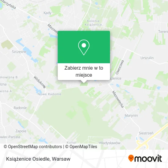 Mapa Książenice Osiedle