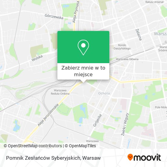 Mapa Pomnik Zesłańców Syberyjskich