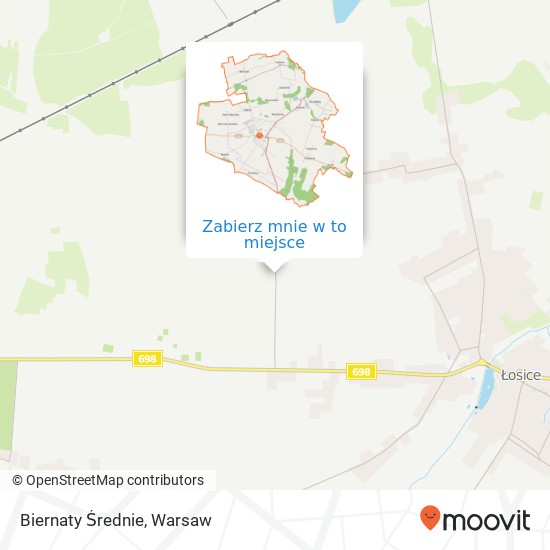 Mapa Biernaty Średnie