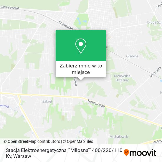 Mapa Stacja Elektroenergetyczna ""Miłosna"" 400 / 220 / 110 Kv