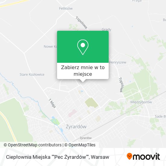 Mapa Ciepłownia Miejska ""Pec Żyrardów""