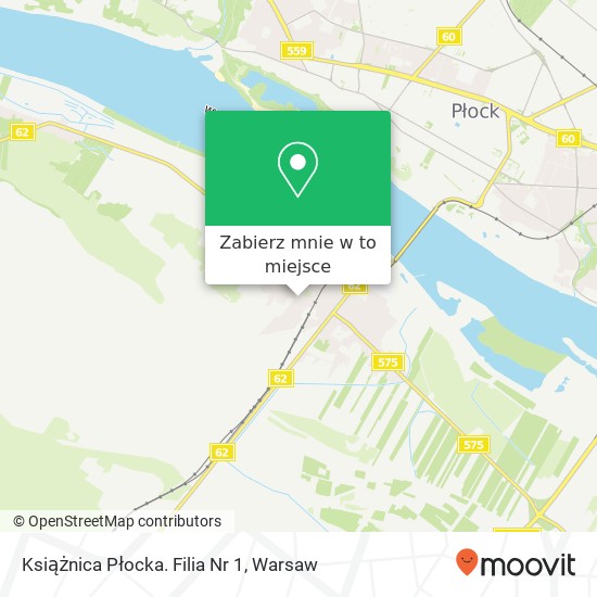 Mapa Książnica Płocka. Filia Nr 1