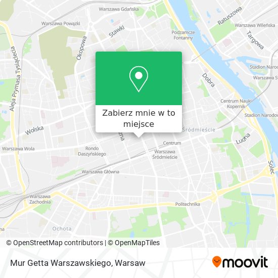 Mapa Mur Getta Warszawskiego