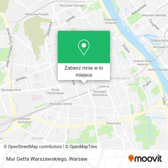 Mapa Mur Getta Warszawskiego
