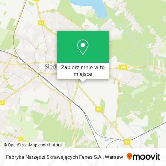 Mapa Fabryka Narzędzi Skrawających Fenes S.A.