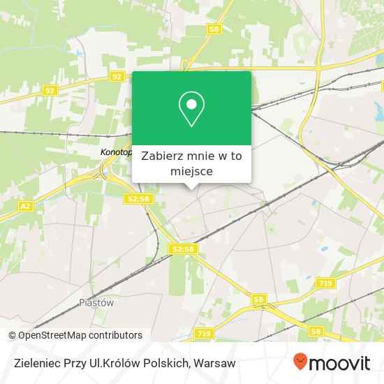 Mapa Zieleniec Przy Ul.Królów Polskich