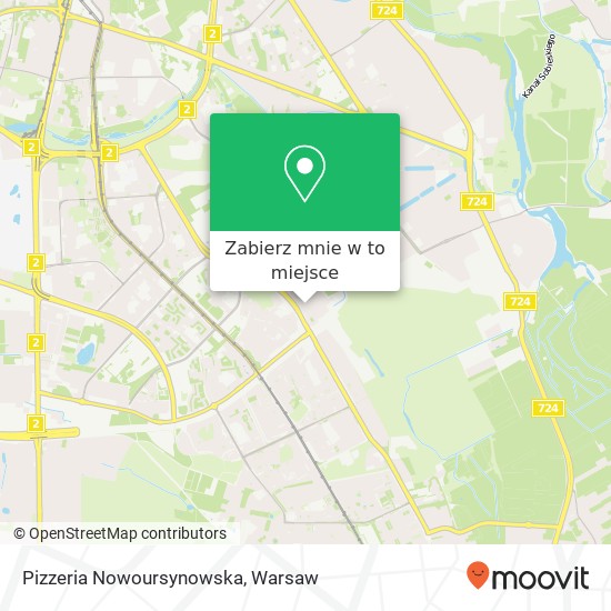 Mapa Pizzeria Nowoursynowska