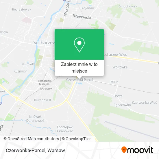 Mapa Czerwonka-Parcel