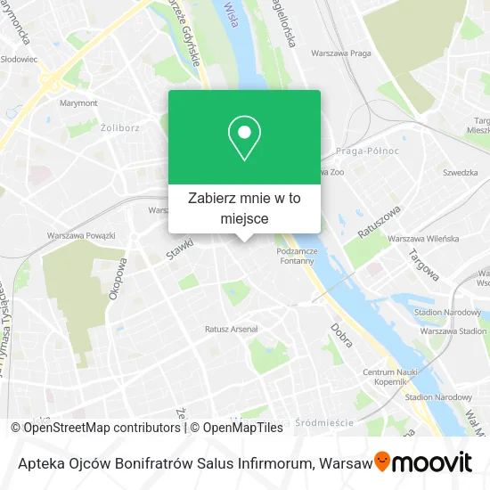 Mapa Apteka Ojców Bonifratrów Salus Infirmorum