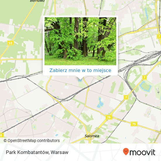 Mapa Park Kombatantów