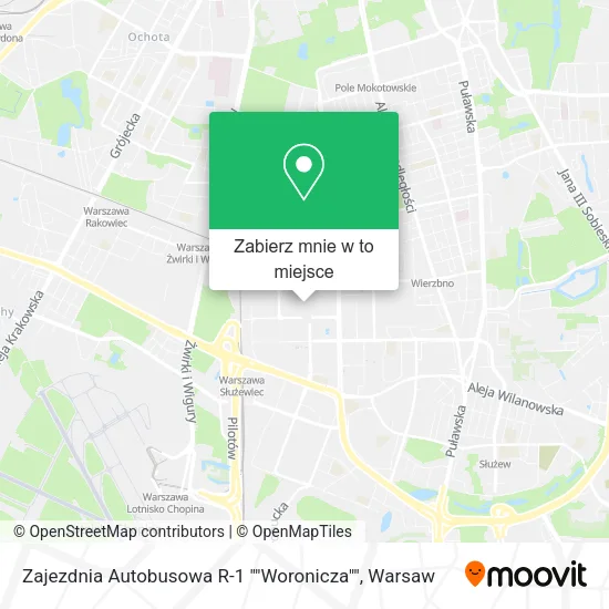 Mapa Zajezdnia Autobusowa R-1 ""Woronicza""