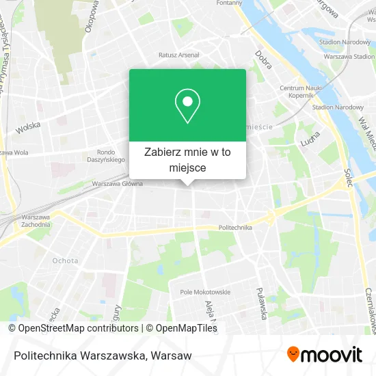 Mapa Politechnika Warszawska