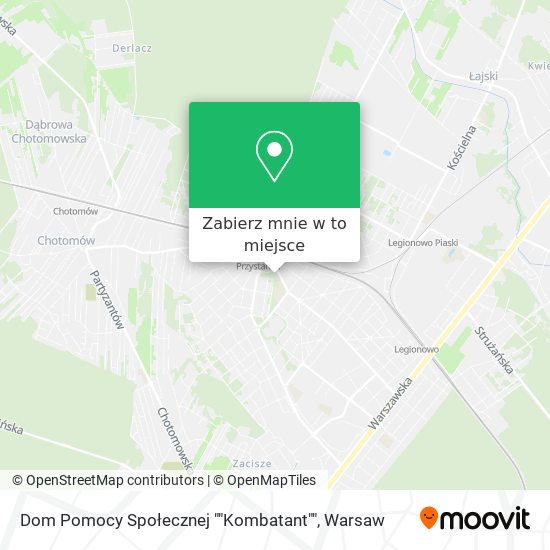 Mapa Dom Pomocy Społecznej ""Kombatant""