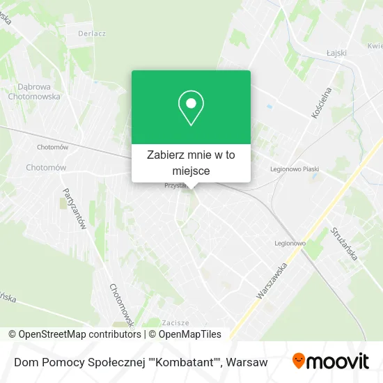 Mapa Dom Pomocy Społecznej ""Kombatant""