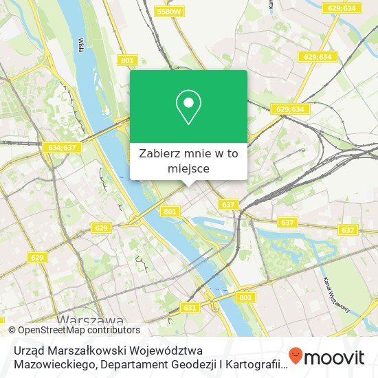 Mapa Urząd Marszałkowski Województwa Mazowieckiego, Departament Geodezji I Kartografii