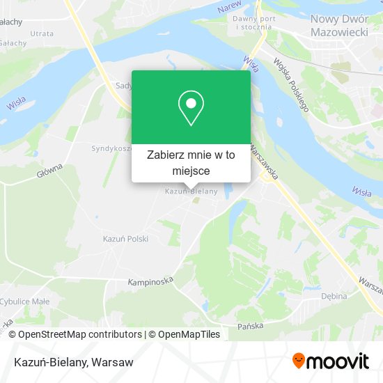 Mapa Kazuń-Bielany